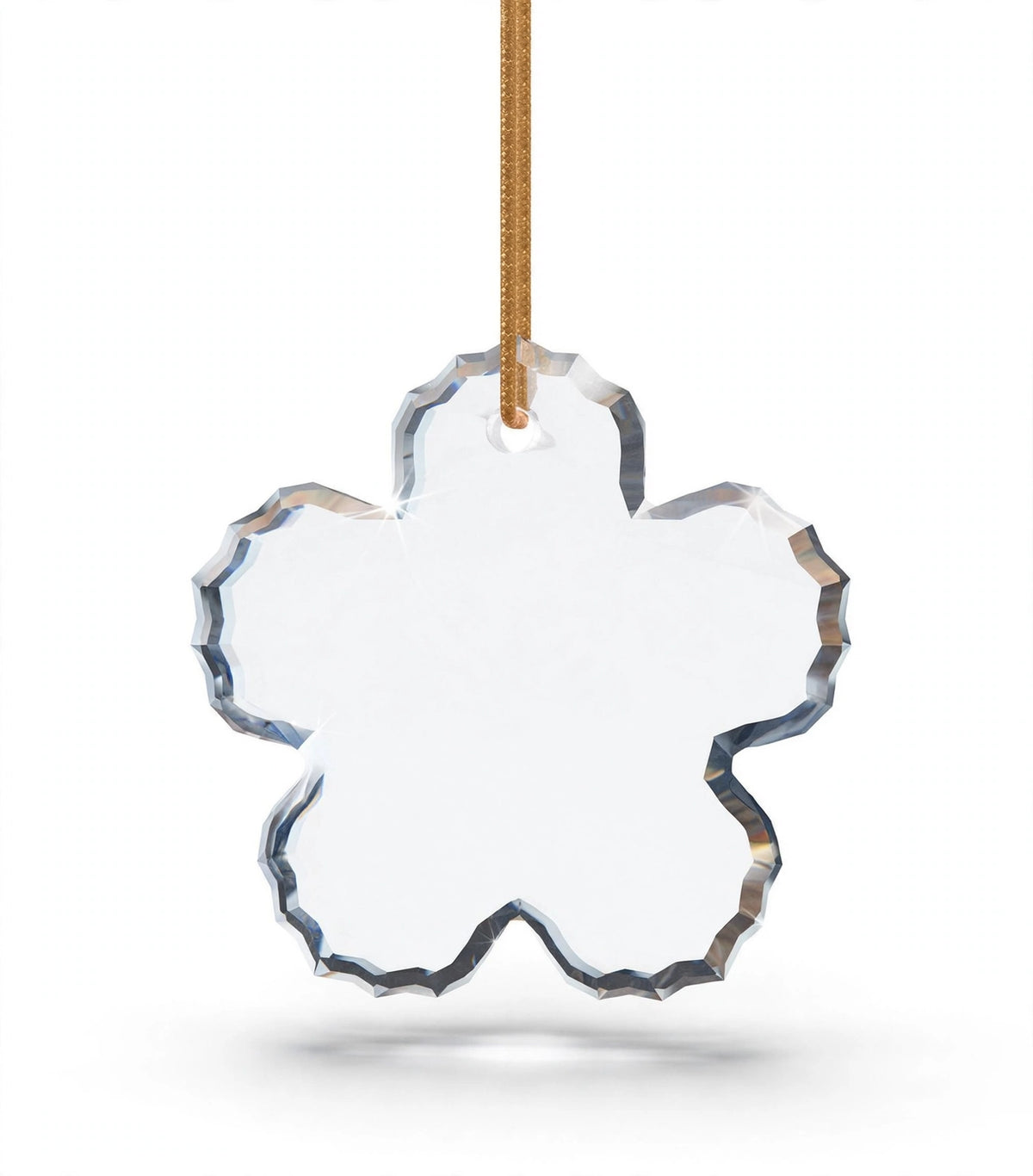 Personalized 3D Photo Crystal Ornament – Flower